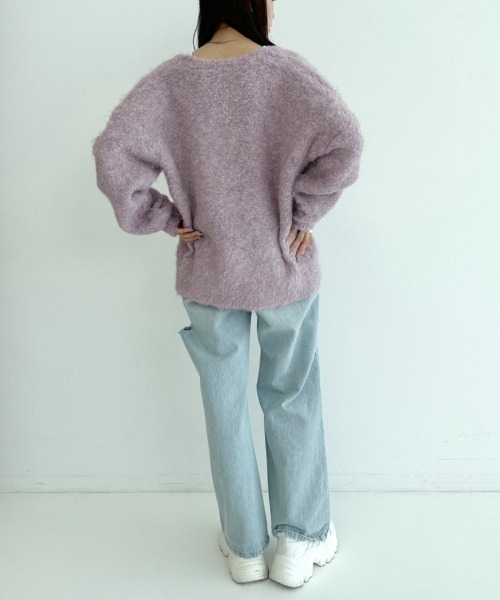 OLIVE des OLIVE（オリーブデオリーブ）の「ブークレ起毛ロングカーディガン　1032050040（カーディガン/ボレロ・レディース・オフホワイト/ピンク/ラベンダー/オートミール・FREE）」の17枚目の写真