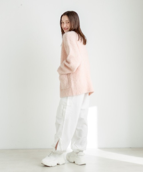 OLIVE des OLIVE（オリーブデオリーブ）の「ブークレ起毛ロングカーディガン　1032050040（カーディガン/ボレロ・レディース・オフホワイト/ピンク/ラベンダー/オートミール・FREE）」の13枚目の写真