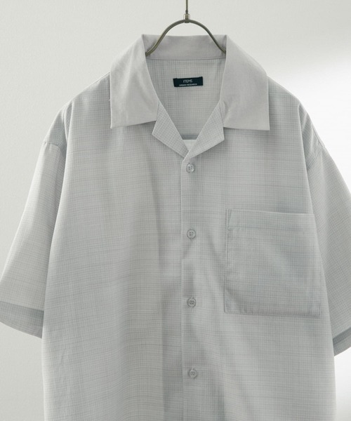 ITEMS URBANRESEARCH(アイテムズ アーバンリサーチ)の「ドライリップクレリックショートスリーブシャツ(シャツ/ブラウス・メンズ・グレー/ピンク/グリーン・MEDIUM/LARGE)」の2枚目の写真