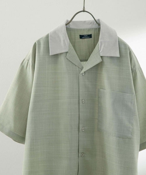 ITEMS URBANRESEARCH(アイテムズ アーバンリサーチ)の「ドライリップクレリックショートスリーブシャツ(シャツ/ブラウス・メンズ・グレー/ピンク/グリーン・MEDIUM/LARGE)」の10枚目の写真