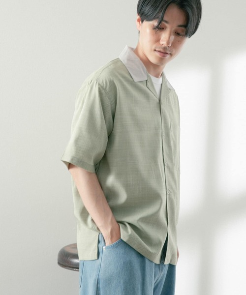 ITEMS URBANRESEARCH(アイテムズ アーバンリサーチ)の「ドライリップクレリックショートスリーブシャツ(シャツ/ブラウス・メンズ・グレー/ピンク/グリーン・MEDIUM/LARGE)」の14枚目の写真