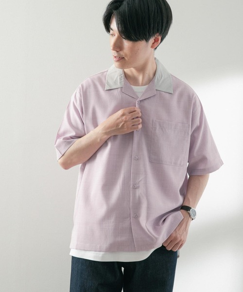 ITEMS URBANRESEARCH(アイテムズ アーバンリサーチ)の「ドライリップクレリックショートスリーブシャツ(シャツ/ブラウス・メンズ・グレー/ピンク/グリーン・MEDIUM/LARGE)」の18枚目の写真
