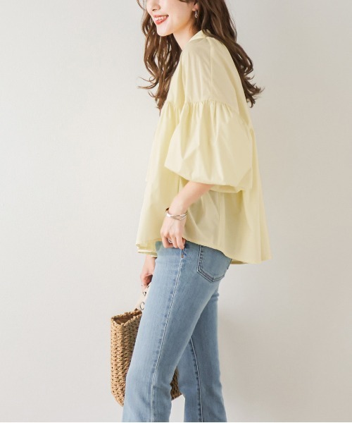 楽天市場】g グラム コットン カット レース ギャザー ブラウス g-646