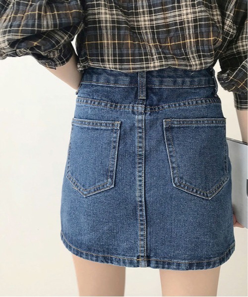 gossip!ロサンゼルス(ゴシップロサンゼルス)の「デニムミニスカート(デニムスカート・レディース・ライトブルー/ブルー・S/M)」の6枚目の写真