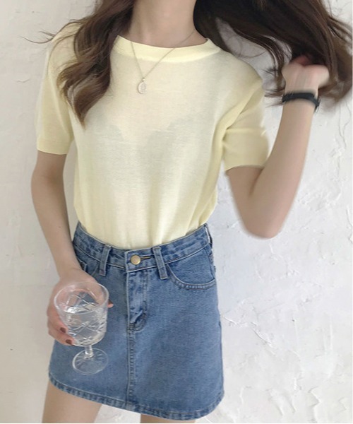 gossip!ロサンゼルス(ゴシップロサンゼルス)の「デニムミニスカート(デニムスカート・レディース・ライトブルー/ブルー・S/M)」の7枚目の写真