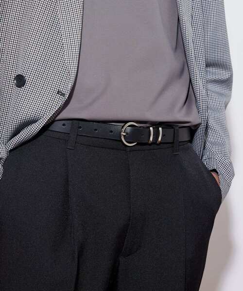 tk.TAKEO KIKUCHI(ティーケータケオキクチ)の「◆シンプルナローレザーベルト(ベルト・メンズ・ブラック/ブラック系/ブラック系1・00)」の15枚目の写真