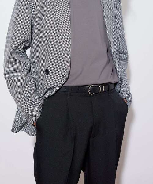 tk.TAKEO KIKUCHI(ティーケータケオキクチ)の「◆シンプルナローレザーベルト(ベルト・メンズ・ブラック/ブラック系/ブラック系1・00)」の14枚目の写真