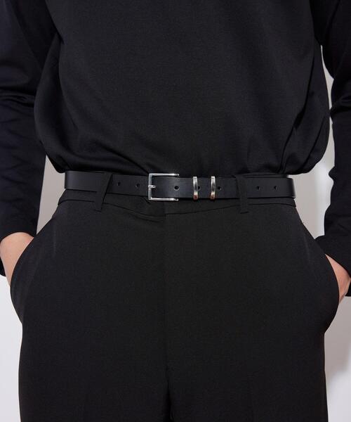 tk.TAKEO KIKUCHI(ティーケータケオキクチ)の「◆シンプルナローレザーベルト(ベルト・メンズ・ブラック/ブラック系/ブラック系1・00)」の13枚目の写真