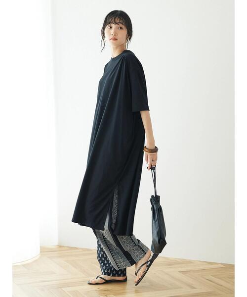 CRAFT STANDARD BOUTIQUE（クラフトスタンダードブティック）の「ショルダーギャザーカットワンピース（ワンピース・レディース・ブラック/カーキ/ブラウン・FREE）」の8枚目の写真