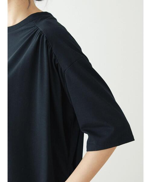 CRAFT STANDARD BOUTIQUE（クラフトスタンダードブティック）の「ショルダーギャザーカットワンピース（ワンピース・レディース・ブラック/カーキ/ブラウン・FREE）」の12枚目の写真
