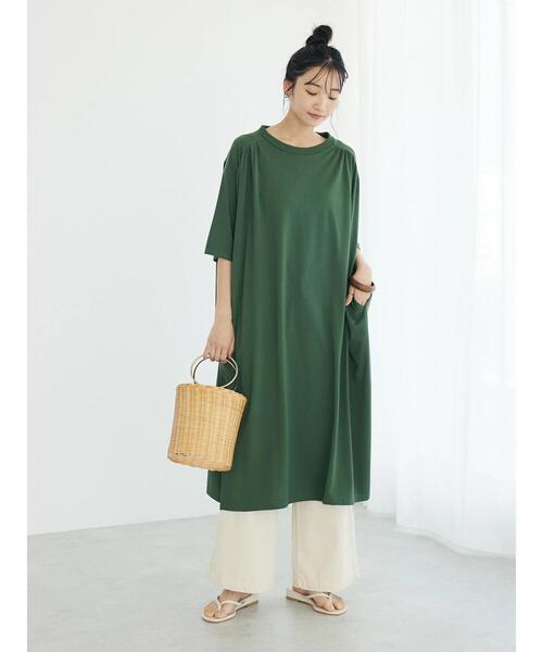 CRAFT STANDARD BOUTIQUE（クラフトスタンダードブティック）の「ショルダーギャザーカットワンピース（ワンピース・レディース・ブラック/カーキ/ブラウン・FREE）」の15枚目の写真