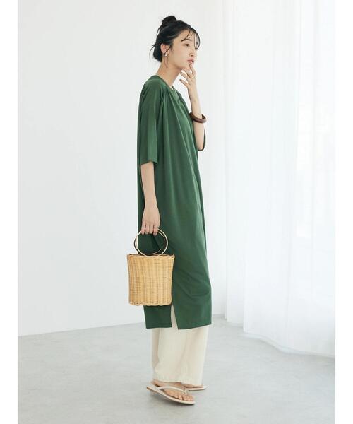 CRAFT STANDARD BOUTIQUE（クラフトスタンダードブティック）の「ショルダーギャザーカットワンピース（ワンピース・レディース・ブラック/カーキ/ブラウン・FREE）」の17枚目の写真
