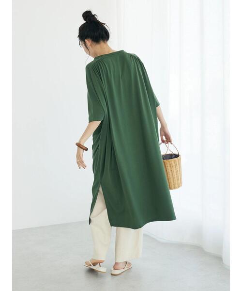 CRAFT STANDARD BOUTIQUE（クラフトスタンダードブティック）の「ショルダーギャザーカットワンピース（ワンピース・レディース・ブラック/カーキ/ブラウン・FREE）」の18枚目の写真