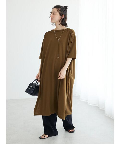 CRAFT STANDARD BOUTIQUE（クラフトスタンダードブティック）の「ショルダーギャザーカットワンピース（ワンピース・レディース・ブラック/カーキ/ブラウン・FREE）」の19枚目の写真