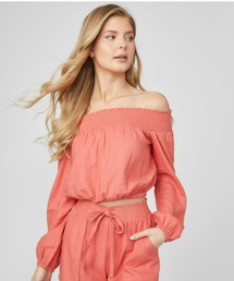 Ilar Linen Off Shldr Top オフショルダートップス