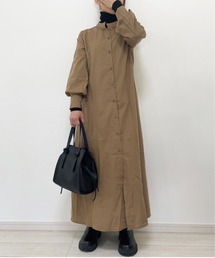 袖ボリューム ロングシャツ ワンピース -ARCADE Limited Line-