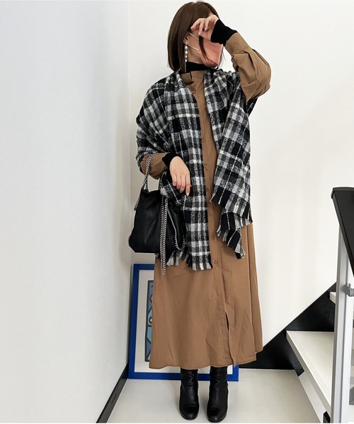 ARCADE(アーケード)の「袖ボリューム ロングシャツ ワンピース -ARCADE Limited Line-(ワンピース・レディース・ブラウン系その他/カーキ/グリーン/モカ・FREE)」の10枚目の写真