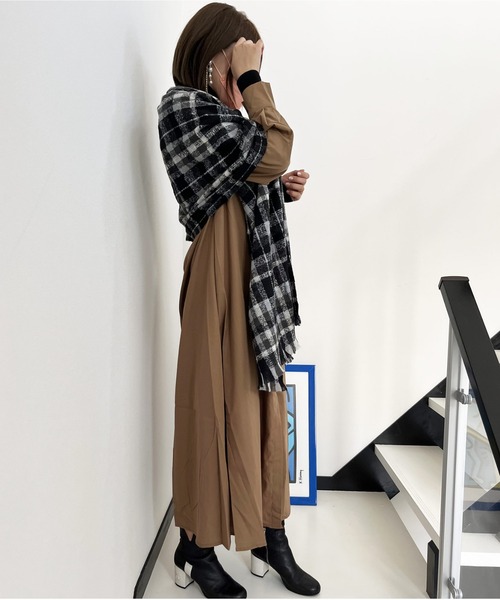 ARCADE(アーケード)の「袖ボリューム ロングシャツ ワンピース -ARCADE Limited Line-(ワンピース・レディース・ブラウン系その他/カーキ/グリーン/モカ・FREE)」の11枚目の写真