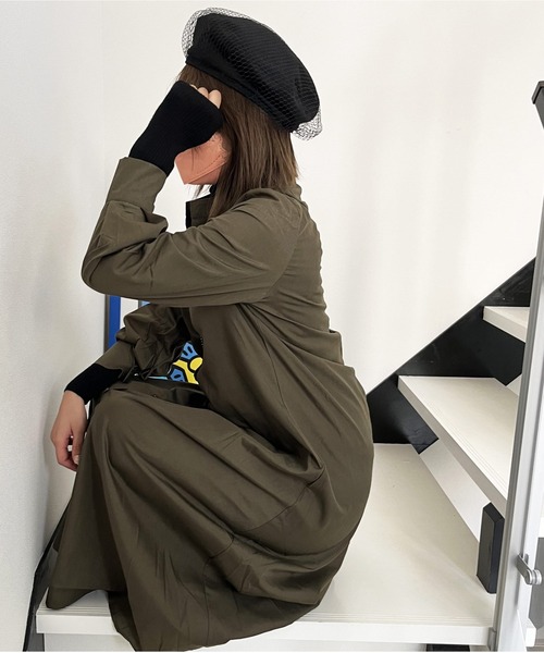 ARCADE(アーケード)の「袖ボリューム ロングシャツ ワンピース -ARCADE Limited Line-(ワンピース・レディース・ブラウン系その他/カーキ/グリーン/モカ・FREE)」の8枚目の写真