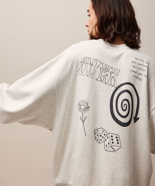 re_k by JUNRED（レクバイジュンレッド）の「re_k by JUNRED / ジャンブルドローイングスウェットプルオーバー（スウェット・メンズ・パープル/ライトグレー/チャコールグレー・S/M/L）」の16枚目の写真