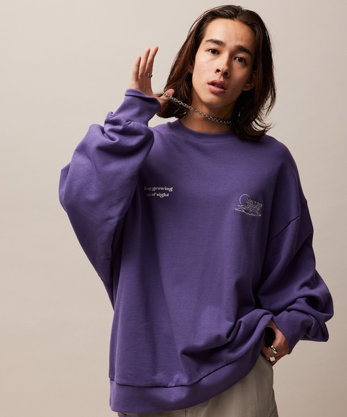 re_k by JUNRED（レクバイジュンレッド）の「re_k by JUNRED / ジャンブルドローイングスウェットプルオーバー（スウェット・メンズ・パープル/ライトグレー/チャコールグレー・S/M/L）」の14枚目の写真