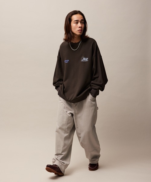 re_k by JUNRED（レクバイジュンレッド）の「re_k by JUNRED / ジャンブルドローイングスウェットプルオーバー（スウェット・メンズ・パープル/ライトグレー/チャコールグレー・S/M/L）」の4枚目の写真