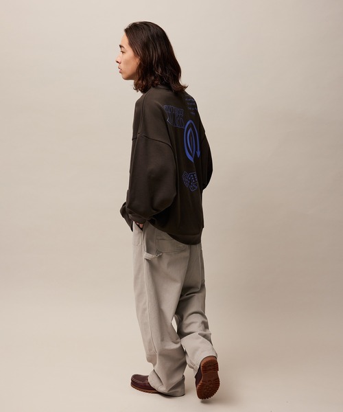 re_k by JUNRED（レクバイジュンレッド）の「re_k by JUNRED / ジャンブルドローイングスウェットプルオーバー（スウェット・メンズ・パープル/ライトグレー/チャコールグレー・S/M/L）」の12枚目の写真