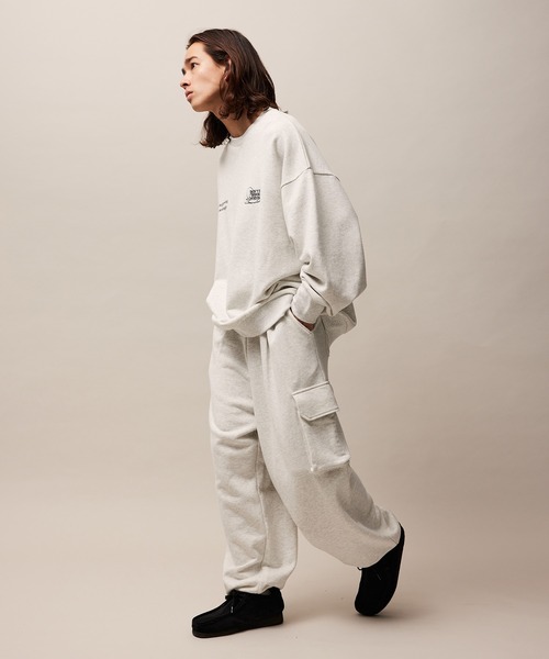 re_k by JUNRED（レクバイジュンレッド）の「re_k by JUNRED / ジャンブルドローイングスウェットプルオーバー（スウェット・メンズ・パープル/ライトグレー/チャコールグレー・S/M/L）」の20枚目の写真