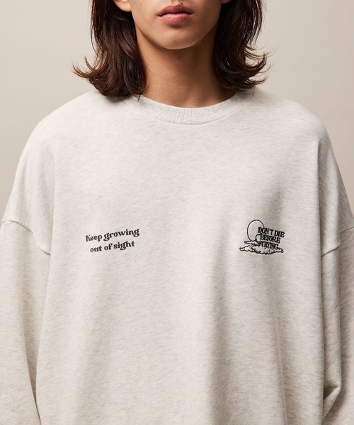 re_k by JUNRED（レクバイジュンレッド）の「re_k by JUNRED / ジャンブルドローイングスウェットプルオーバー（スウェット・メンズ・パープル/ライトグレー/チャコールグレー・S/M/L）」の13枚目の写真