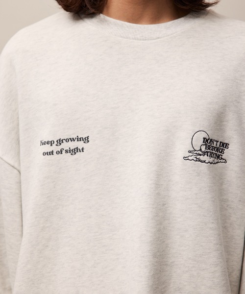 re_k by JUNRED（レクバイジュンレッド）の「re_k by JUNRED / ジャンブルドローイングスウェットプルオーバー（スウェット・メンズ・パープル/ライトグレー/チャコールグレー・S/M/L）」の21枚目の写真