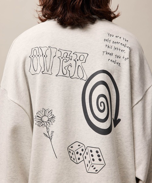 re_k by JUNRED（レクバイジュンレッド）の「re_k by JUNRED / ジャンブルドローイングスウェットプルオーバー（スウェット・メンズ・パープル/ライトグレー/チャコールグレー・S/M/L）」の18枚目の写真