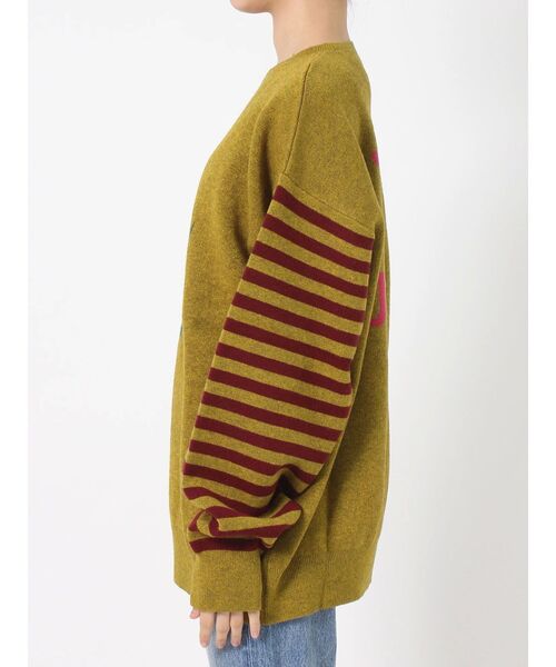 jouetie（ジュエティ）の「フラワーモチーフジャカードニット（ニット/セーター・レディース・ブルー/イエロー/ブラック・MEDIUM）」の16枚目の写真