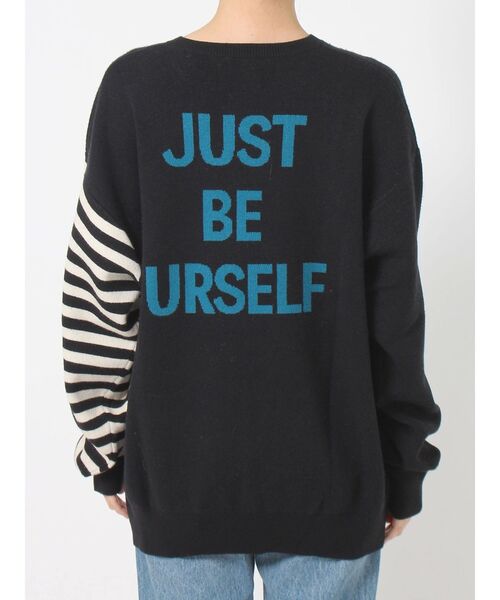 jouetie（ジュエティ）の「フラワーモチーフジャカードニット（ニット/セーター・レディース・ブルー/イエロー/ブラック・MEDIUM）」の21枚目の写真