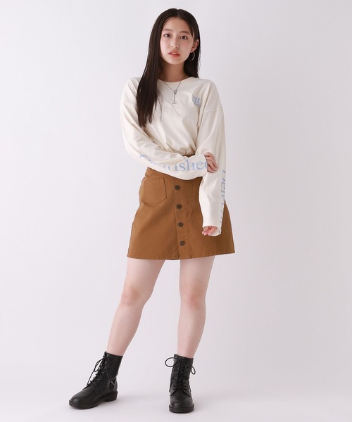 repipi armario（レピピ アルマリオ）の「マエボタンスカパン（スカート・キッズ・ブラック/ケミカルウォッシュ/その他/ブルー系/ブラウン/ブラック系その他/ネイビー・MEDIUM/SMALL/LARGE）」の11枚目の写真