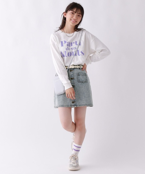 repipi armario（レピピ アルマリオ）の「マエボタンスカパン（スカート・キッズ・ブラック/ケミカルウォッシュ/その他/ブルー系/ブラウン/ブラック系その他/ネイビー・MEDIUM/SMALL/LARGE）」の12枚目の写真