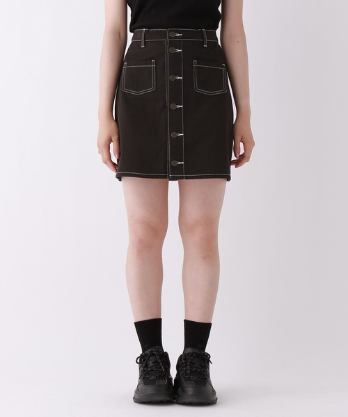 repipi armario（レピピ アルマリオ）の「マエボタンスカパン（スカート・キッズ・ブラック/ケミカルウォッシュ/その他/ブルー系/ブラウン/ブラック系その他/ネイビー・MEDIUM/SMALL/LARGE）」の14枚目の写真