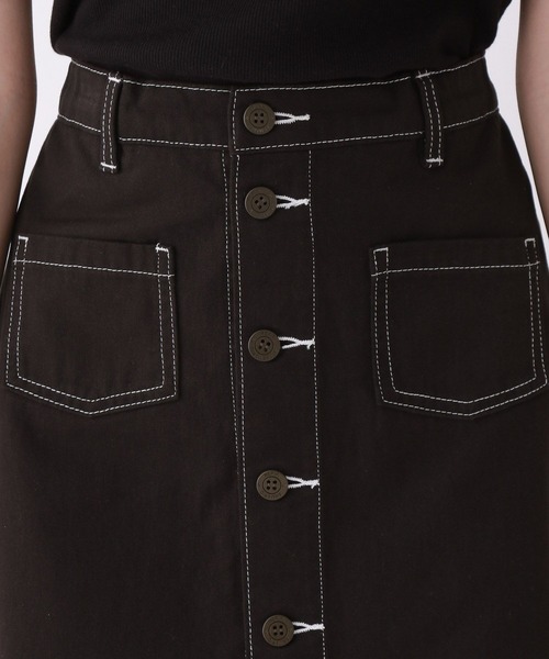 repipi armario（レピピ アルマリオ）の「マエボタンスカパン（スカート・キッズ・ブラック/ケミカルウォッシュ/その他/ブルー系/ブラウン/ブラック系その他/ネイビー・MEDIUM/SMALL/LARGE）」の17枚目の写真