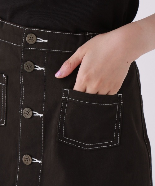 repipi armario（レピピ アルマリオ）の「マエボタンスカパン（スカート・キッズ・ブラック/ケミカルウォッシュ/その他/ブルー系/ブラウン/ブラック系その他/ネイビー・MEDIUM/SMALL/LARGE）」の18枚目の写真