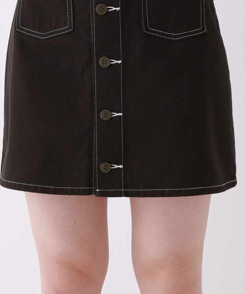 repipi armario（レピピ アルマリオ）の「マエボタンスカパン（スカート・キッズ・ブラック/ケミカルウォッシュ/その他/ブルー系/ブラウン/ブラック系その他/ネイビー・MEDIUM/SMALL/LARGE）」の19枚目の写真