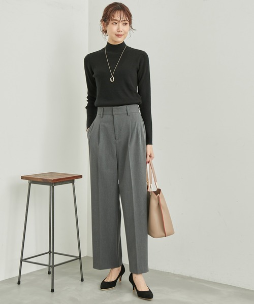 ROPE' PICNIC（ロペピクニック）の「パチパチしにくい・洗濯機OK・アンチピリング/ハイネックニットプルオーバー（ニット/セーター・レディース・レッド/ブルー系その他6/ブラック/ホワイト系その他5・38）」の5枚目の写真