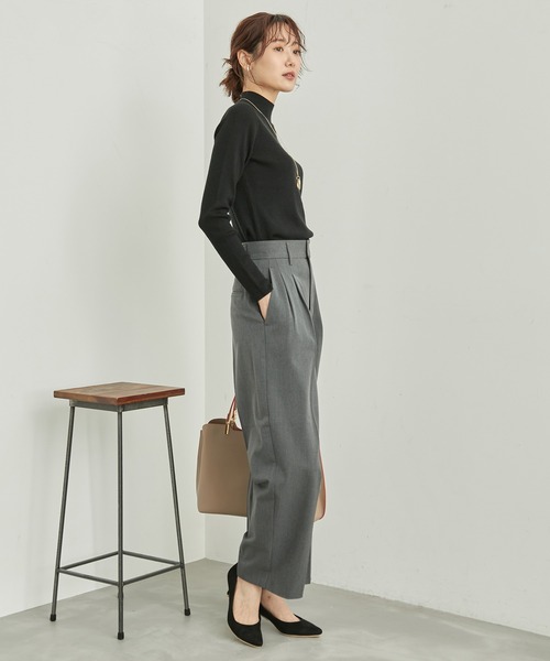 ROPE' PICNIC（ロペピクニック）の「パチパチしにくい・洗濯機OK・アンチピリング/ハイネックニットプルオーバー（ニット/セーター・レディース・レッド/ブルー系その他6/ブラック/ホワイト系その他5・38）」の6枚目の写真