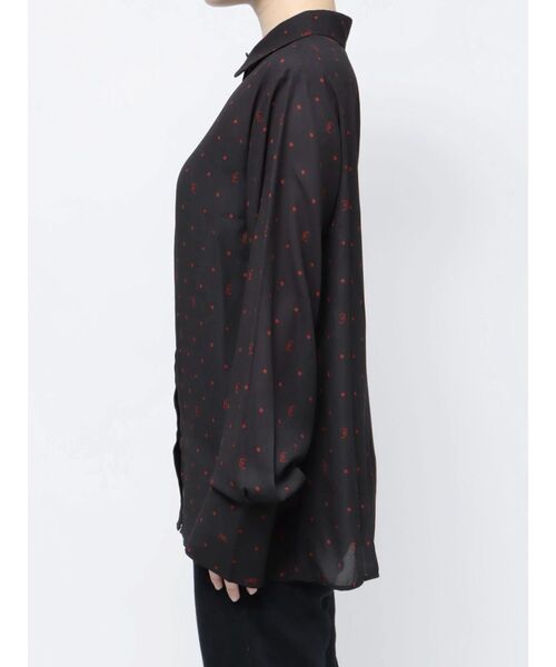 jouetie（ジュエティ）の「ドットパターンシャツ（シャツ/ブラウス・レディース・ブラック/オフホワイト/ブルー・MEDIUM）」の5枚目の写真