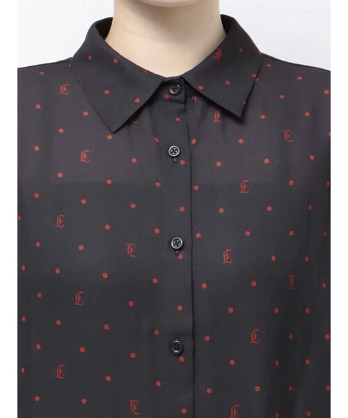 jouetie（ジュエティ）の「ドットパターンシャツ（シャツ/ブラウス・レディース・ブラック/オフホワイト/ブルー・MEDIUM）」の7枚目の写真