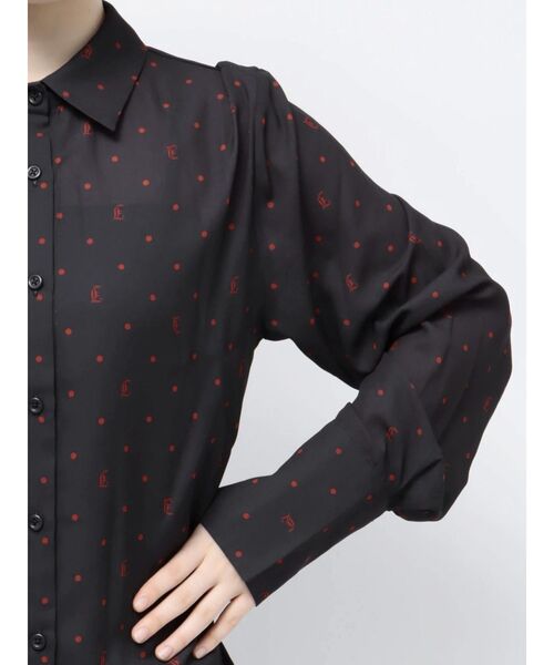 jouetie（ジュエティ）の「ドットパターンシャツ（シャツ/ブラウス・レディース・ブラック/オフホワイト/ブルー・MEDIUM）」の8枚目の写真