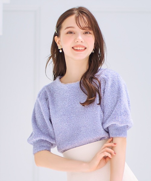 WILLSELECTION（ウィルセレクション）の「Twinkle knit（ニット/セーター・レディース・ピンク/ラベンダー/ボルドー/オフホワイト/ベージュ/ブルー/ブラック/ミント・MEDIUM）」の6枚目の写真