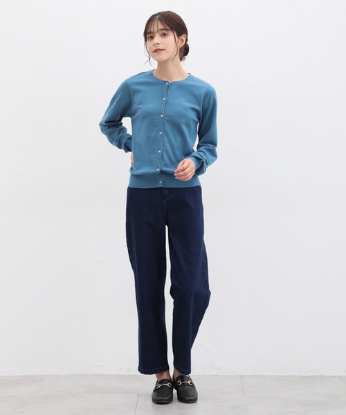 Honeys（ハニーズ）の「ヒアルロン酸クルーネックカーディガン（カーディガン/ボレロ・レディース・ネイビー/ブラック/ピンク/杢グレー/アイボリー/ライトブルー/ベージュ/イエロー・S/LL/M/L）」の19枚目の写真