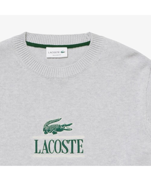 LACOSTE（ラコステ）の「クラシックグラフィックロゴステッチ ニットセーター（ニット/セーター・メンズ・グレー/ホワイト/ネイビー・4/5/3/2）」の17枚目の写真
