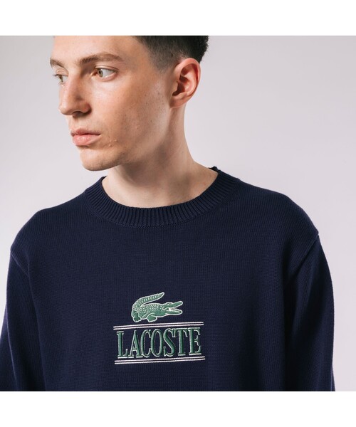 LACOSTE（ラコステ）の「クラシックグラフィックロゴステッチ ニットセーター（ニット/セーター・メンズ・グレー/ホワイト/ネイビー・4/5/3/2）」の19枚目の写真