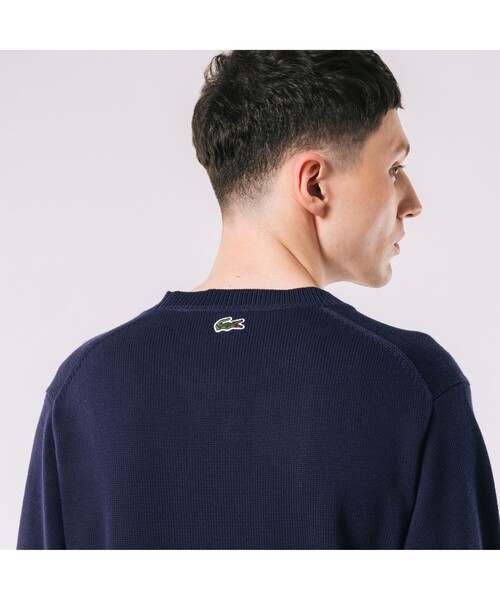 LACOSTE（ラコステ）の「クラシックグラフィックロゴステッチ ニットセーター（ニット/セーター・メンズ・グレー/ホワイト/ネイビー・4/5/3/2）」の22枚目の写真