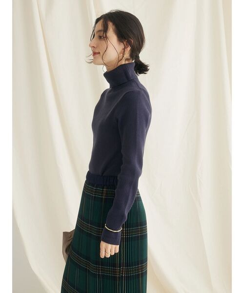 CRAFT STANDARD BOUTIQUE（クラフトスタンダードブティック）の「リブタートルネックニットプルオーバー（ニット/セーター・レディース・レッド/マスタード/アイボリー/ブルー/ネイビー/ブラック・L/M）」の11枚目の写真
